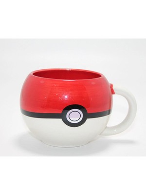 Elitse Pokemon Pokeball Tasarımlı 3D Porselen Kupa Bardak ALK4498