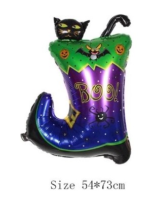 Elitse Halloween Çizmeli Kara Kedi Folyo Balon