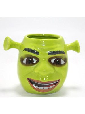 Elitse 3D Shrek Tasarımı Porselen Kupa Bardak ALK4507