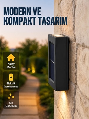 Tios Shop Krm Suya Dayanıklı Güneş Enerjili Bahçe Lambası Yeni Nesil Krm