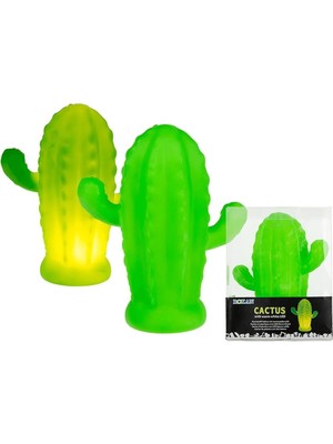 Ozkr Store Pilli Silikon LED Işıklı Sevimli Kaktüs Gece Lambası Aydınlatması