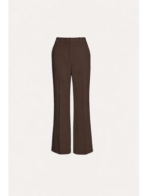 Vatkalı Flare fit kumaş pantolon
