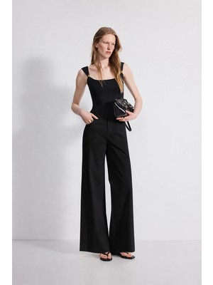 Vatkalı Tailored wide leg pantolon