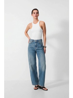 Vatkalı V1988 Yüksek Bel Tapered Jean