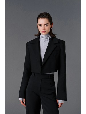 Vatkalı crop blazer ceket
