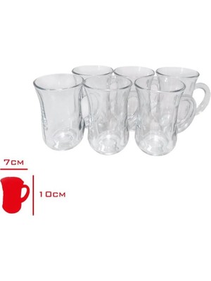 Elitse Bardak Kulplu 6 Li Istikane Mug ROYALEKS-81674
