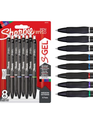 Sharpie Gel Jel Mürekkepli Kalem, 0.7 Mm, 8li Bls