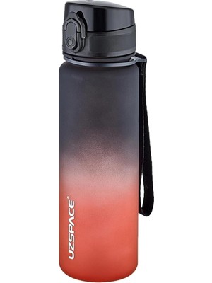 Generic 500ML Soft Touch Çift Renk Motivasyon Su Matarası (Siyah-Kırmızı)