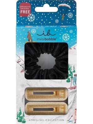 Invisibobble - Set L Apres Ski Date Night 3pc - 2 Klipsli + 1 Kumaş Kaplı Saç Tokası