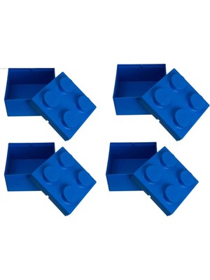 LEGO LEGO Iconic 853235 Saklama Kutusu Mavi (12,5 x 12,5 x 9) (4 Adet) 5701111125783