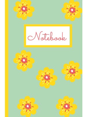 Hero Yellow, Pink, And Flower Notebook. 6x9 Inches. 120 Lined Wide Ruled Notepad Writing Pages.: Fo