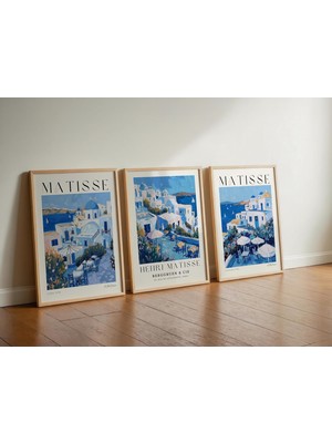 Fark Tanıtım Matisse 3'lü Çerçevesiz Poster, Modern Dekoratif Çerçevesiz Poster, Tablo (3matisse3, 50 x 70)