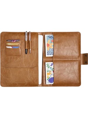 Morca Organizer Evrak  Laptop  Tablet Çantası, Macbook Air Pro 13-14 Inç Uyumlu, Crazy Taba, S2073