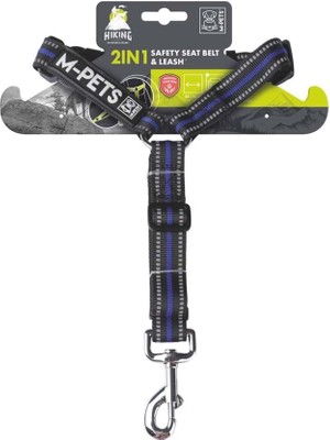 M-Pets Hıkıng 2ın1 Göğüs Tasması+Emniyet Kemerli Tasma Mavi