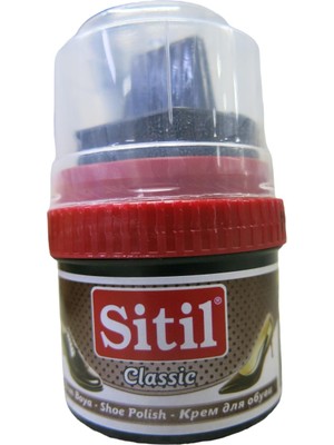 Sitil Klasik Ayakkabı Boyası, Cilalı, Süngerli, 50 Ml, 60GR (Kahverengi)