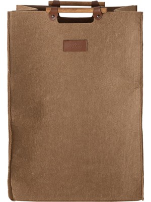 Mudo Home Dodie Keçe Çamaşır Sepeti Koyu Bej 29.5X37.5X52.5