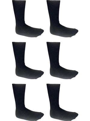 Hero Çoklu Paket Ayağı Sıkmayan Özel Lastikli Erkek Büyük Numara Lambswool Termal Erkek Çorabı (6, Melanj