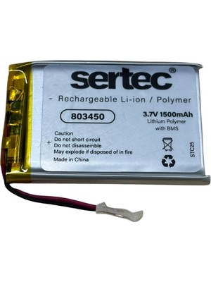 Renas Store Sertec 803450 3.7V 1500MAH Li-Polymer Pil (DEVRELI/1.5A)
