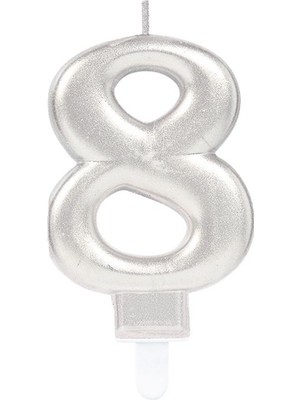 Renas Store 8 Rakam Mum Gümüş Renk