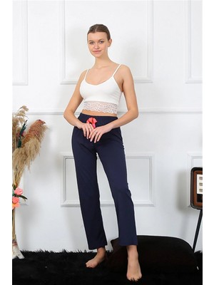 Hace Bazaar Kadın Pamuklu Alt Pijama Lacivert