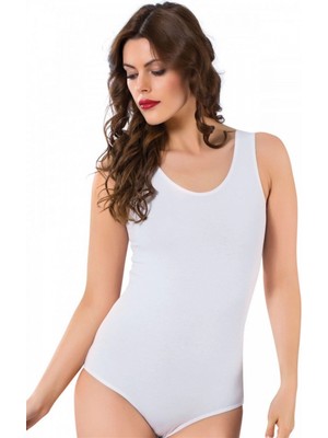 Hace Bazaar Bayan Kalın Askılı Body Beyaz