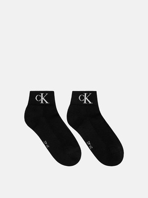 Calvin Klein Calvın Kleın Unisex Marka Logolu Günlük Kullanıma Uygun Siyah Çorap C701228805 001