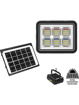 Renas Store Wison WS-5570 150 Watt Güneş Enerjili Solar Kamp Feneri Projektör