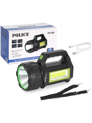 Renas Store PS-385 Şarjlı Spot Fener 30W Cob LED Solar Powerbank Özellikli