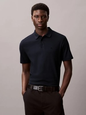 Calvin Klein Calvın Kleın Erkek Marka Logolu Organik Pamuklu Polo Yakalı Kısa  Kollu Günlük Kullanıma Uygun Şık Görünümlü Lacivert Polo Yaka T-Shirt LV04LB276G Cef