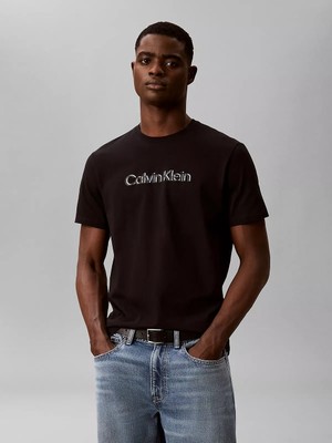Calvin Klein Calvın Kleın Erkek Marka Logolu Günlük Kullanıma Uygun Siyah T-Shirt LV04LG809G Ub1