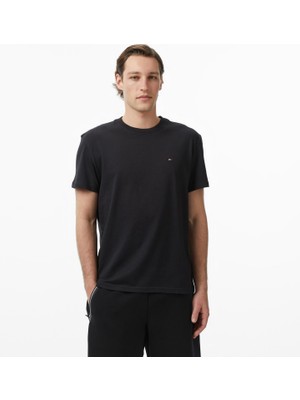 Tommy Hilfiger Tommy Hılfıger Erkek Marka Logolu Günlük Kullanıma Uygun Siyah T-Shirt DM0DM22504 Bds