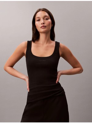 Calvin Klein Calvın Kleın Kadın Marka Logolu Günlük Kullanıma Uygun Siyah Body LV044F210G Ub1