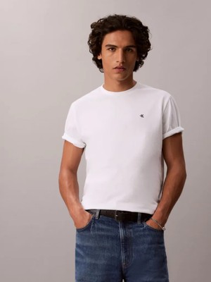 Calvin Klein Calvın Kleın Erkek Marka Logolu Günlük Kullanıma Uygun Beyaz T-Shirt LV04RD254G Yaf