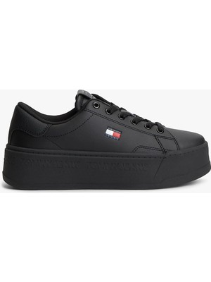 Tommy Hilfiger Tommy Hılfıger Kadın / Kız Marka Logolu Günlük Kullanıma Uygun Siyah Sneaker EN0EN02961 Bds