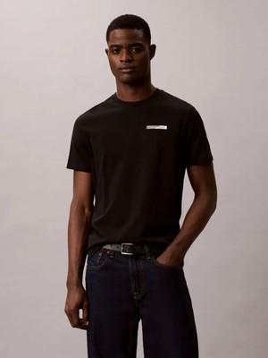 Calvin Klein Calvın Kleın Erkek Marka Logolu Günlük Kullanıma Uygun Siyah T-Shirt LV04LG810G Ub1