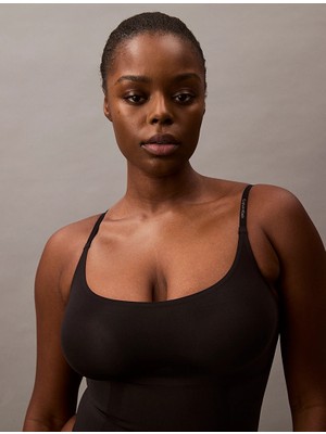 Calvin Klein Calvın Kleın Kadın Marka Logolu Toparlayıcı Günlük Kullanıma Uygun Siyah Body LV00QF8163 Ub1