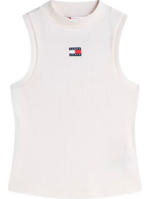 Tommy Hilfiger Tommy Hılfıger Kadın Marka Logolu Günlük Kullanıma Uygun Bbeyazz T-Shirt DW0DW23478 Ybh