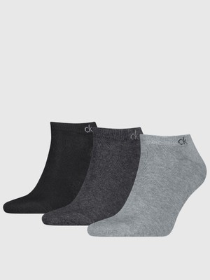 Calvin Klein Calvın Kleın Unisex Marka Logolu Günlük Kullanıma Uygun Siyah-Füme-Gri Çorap C701234366 003