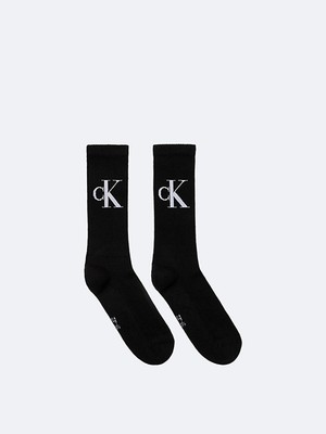 Calvin Klein Calvın Kleın Unisex Marka Logolu Günlük Kullanıma Uygun Siyah Çorap C701228802 001