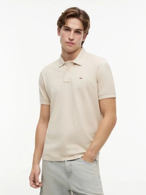 Tommy Hilfiger Tommy Hılfıger Erkek Marka Logolu Günlük Kullanıma Uygun Krem Polo Yaka T-Shirt DM0DM22711 Acı