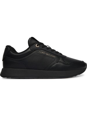 Tommy Hilfiger Tommy Hılfıger Kadın Marka Logolu Günlük Kullanıma Uygun Siyah Sneaker FW0FW09411 Bds
