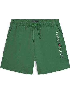 Tommy Hilfiger Tommy Hılfıger Erkek Marka Logolu Günlük Kullanıma Uygun Yeşil Deniz Şortu UM0UM03748 L2N