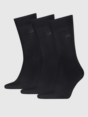 Calvin Klein Calvın Kleın Unisex Marka Logolu Günlük Kullanıma Uygun Siyah Çorap C701234208 001