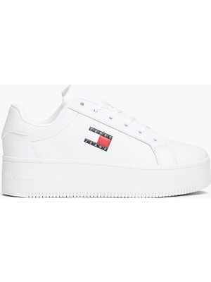 Tommy Hilfiger Tommy Hılfıger Kadın / Kız Marka Logolu Günlük Kullanıma Uygun Beyaz Sneaker EN0EN02932 Ybs