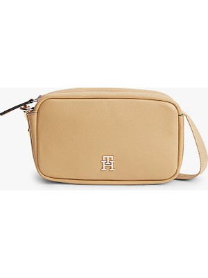 Tommy Hilfiger Tommy Hılfıger Kadın Marka Logolu Günlük Kullanıma Uygun Bej Omuz Çantası AW0AW18741 Rbl