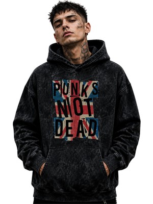 Sevbano Sex Pistols Rock Metal Müzik Grubu Baskılı Unisex Oversize Yıkamalı Hoodie Sweatshirt