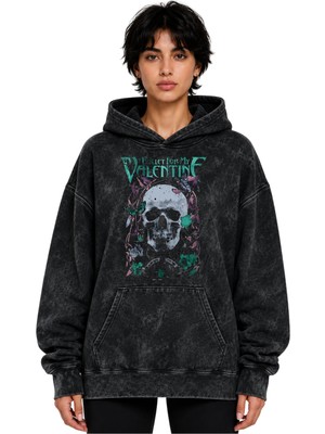 Sevbano Bullet For My Valentine Rock Metal Müzik Grubu Baskılı Unisex Oversize Yıkamalı Hoodie Sweatshirt