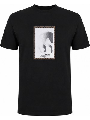 Trender Baskılı Siyah Erkek T-Shirt 26ETSH20030