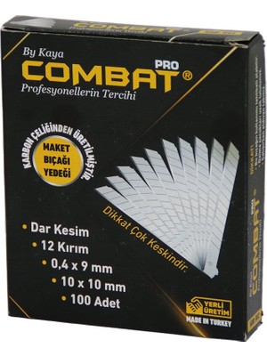 FT Tasarım Yedek Küçük Falçata Bıçağı - 10'lu Paket - Dar Kesim - 12 Kırım