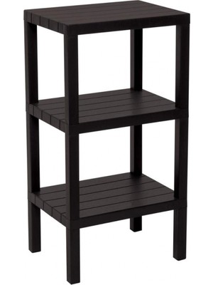 Hace Bazaar 3 Raflı Siyah Modüler Ünite Plastik 38X29X74 cm (K95)